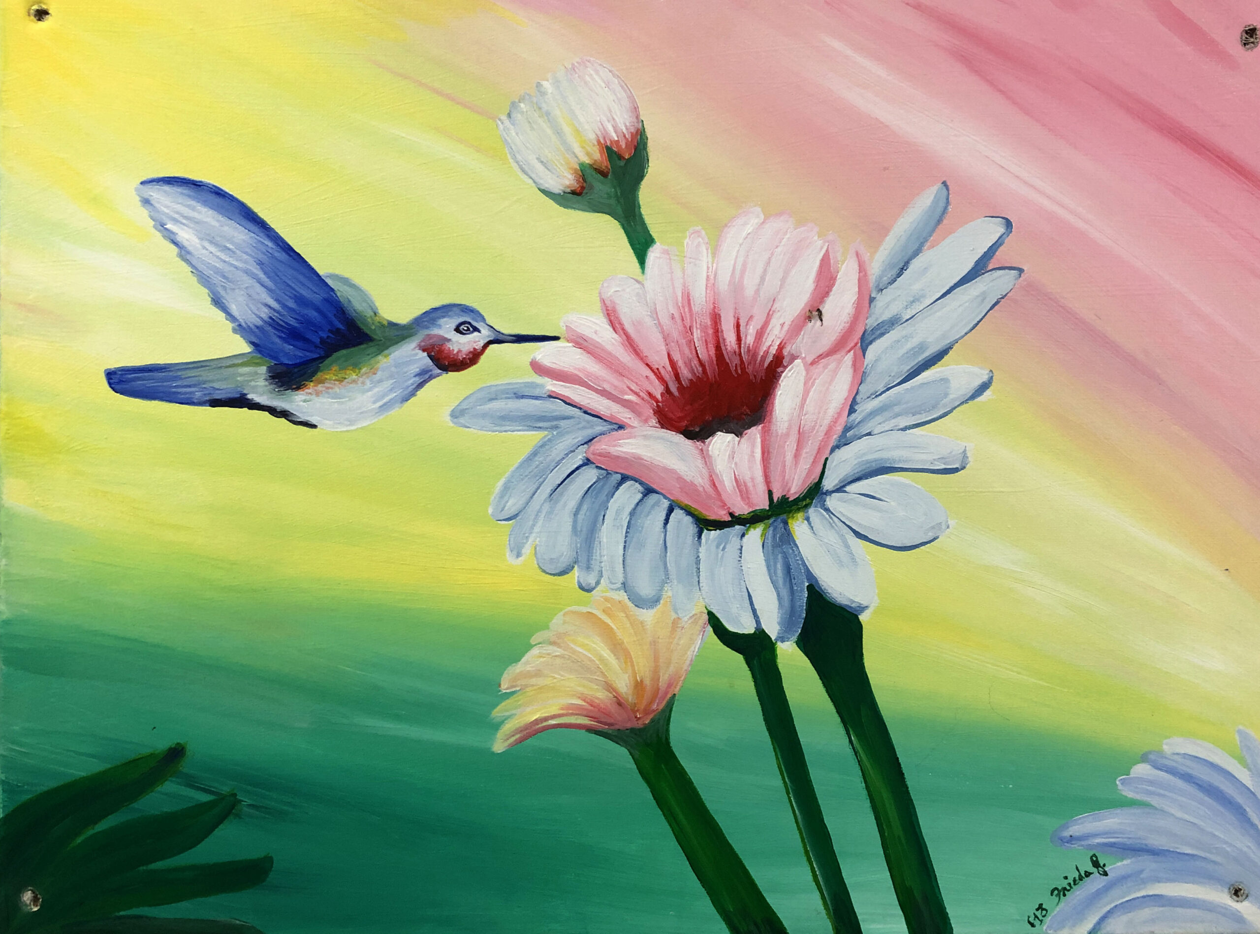 Painting of hummingbird